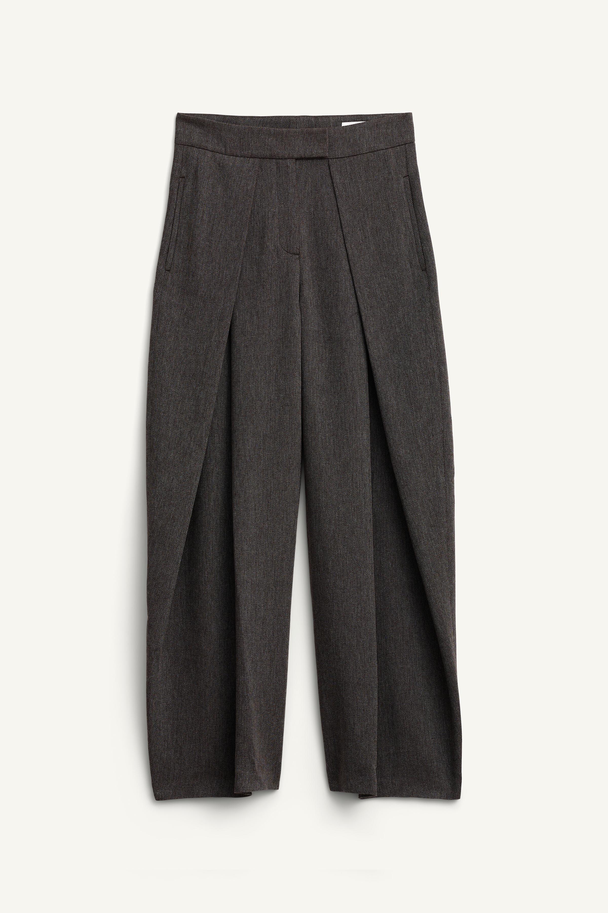 LIMITED EDITION WOOL BLEND VOLUME PLEATED PANTS